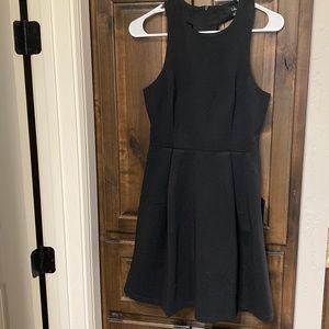 NWT- Lulus Black skater dress- S
